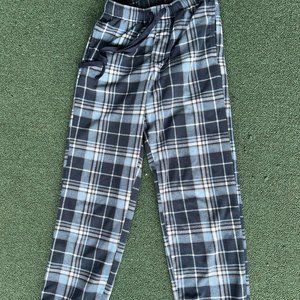 BLUE PLAID PAJAMA PANTS